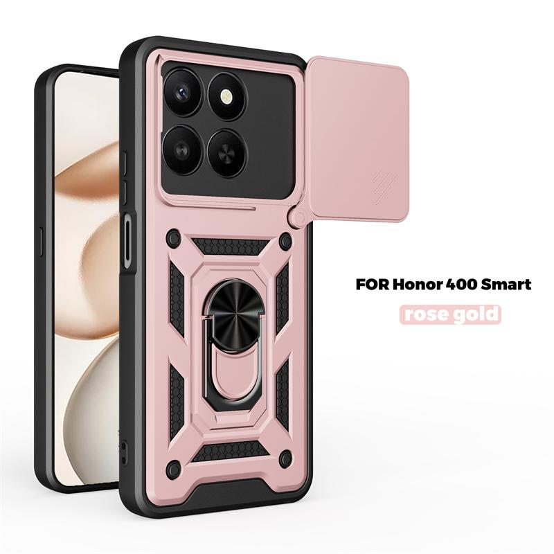 

Чохол для Honor 400 Smart 5G Захист об єктива-слайдера Протиударний Броньований Чохол для телефону Для Honor400 Smart Магнітний тримач для автомобіля Кільце-підставка Honor 400 Smart 5G