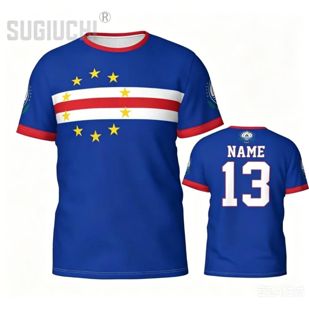 Individuelle Name Nummer Kap Verde Flagge Emblem T-Shirts Für Männer Frauen T-Shirts Team Kleidung Fußball Fans Geschenk