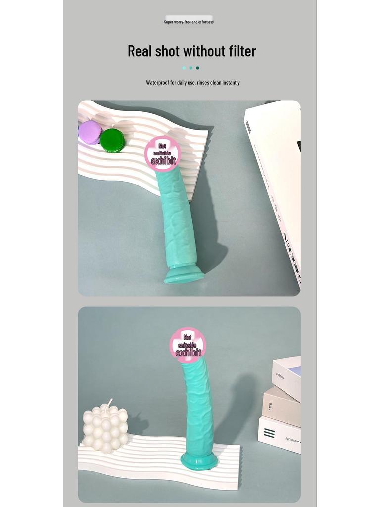Realistic Silicone Dildo with Suction Cup: Unisex Adult Masturbator