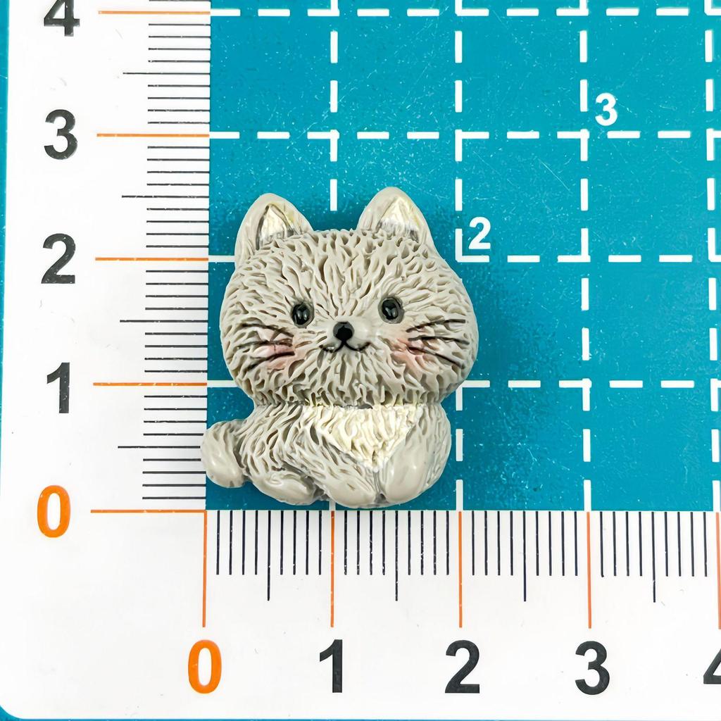 Cartoon Cat Resin DIY Accessories: Hair Clip, Keychain, Phone Case, Magnet, Shoe Buckle, Ornament