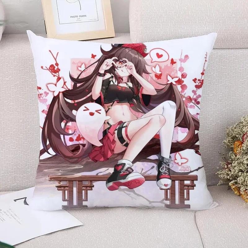 Fall Pillow Cover  Genshin Impact Cushions Home Decor Cushion Covers for Bed Pillows Decorative Pillowcases  Sofa Body