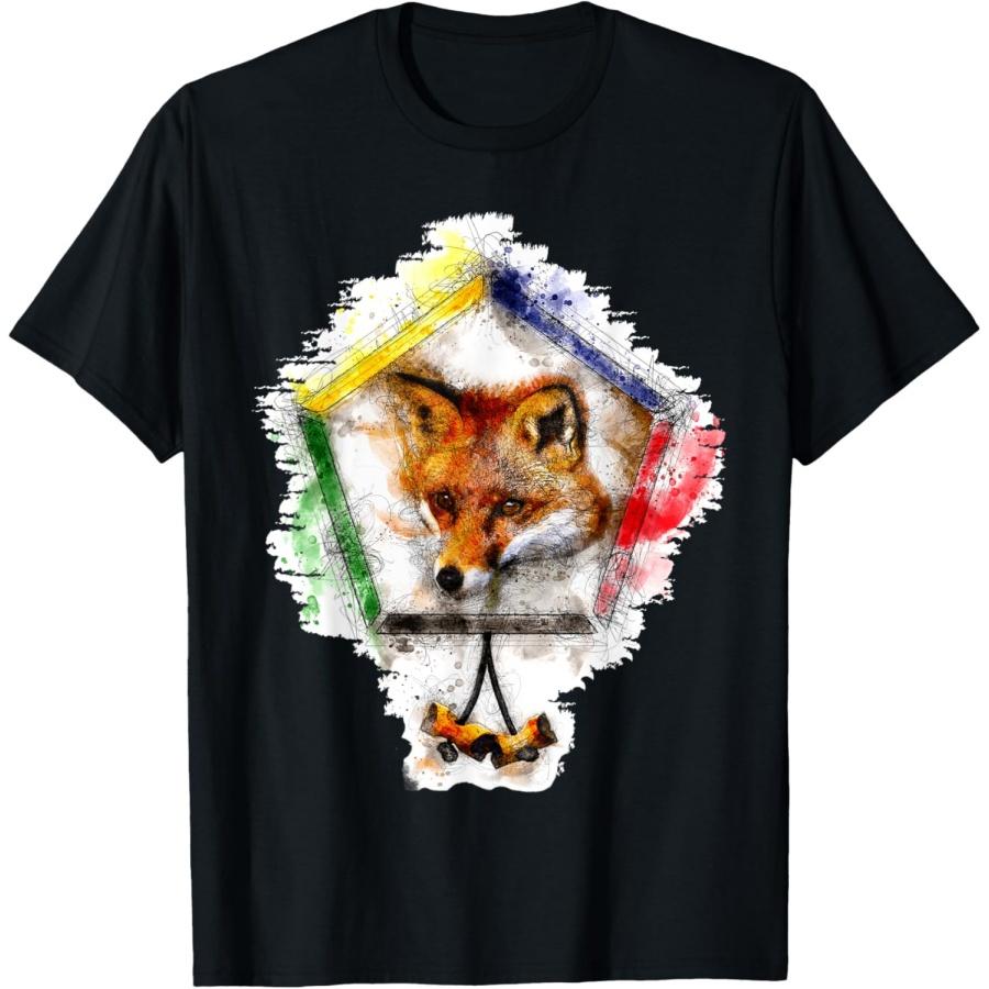 

Wood Badge critter, Fox watercolor sketch print T-Shirt XXXXXL чорний