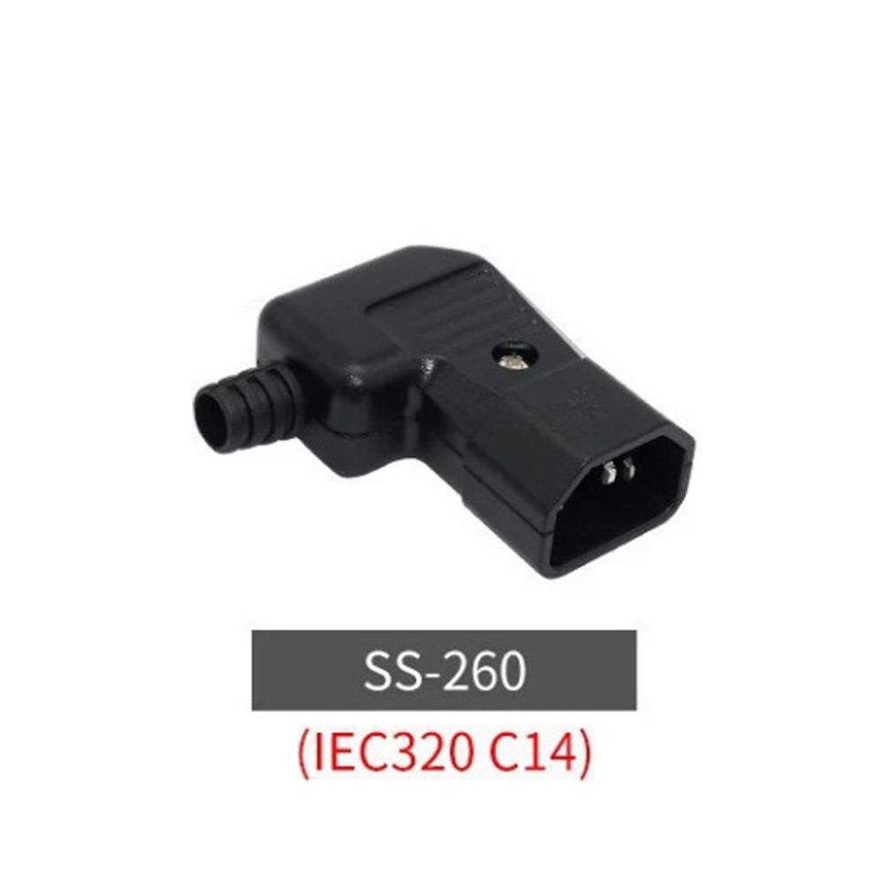 10A 250V Elbow IEC320 C13 C14 Power Plug Socket Cord Wiring Power Plug Assemble IEC Connector Outlet UPS Electrical Socket Plug