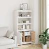 Vidaxl Cabinet, White, 80X35X154 Cm, Solid Pine Wood