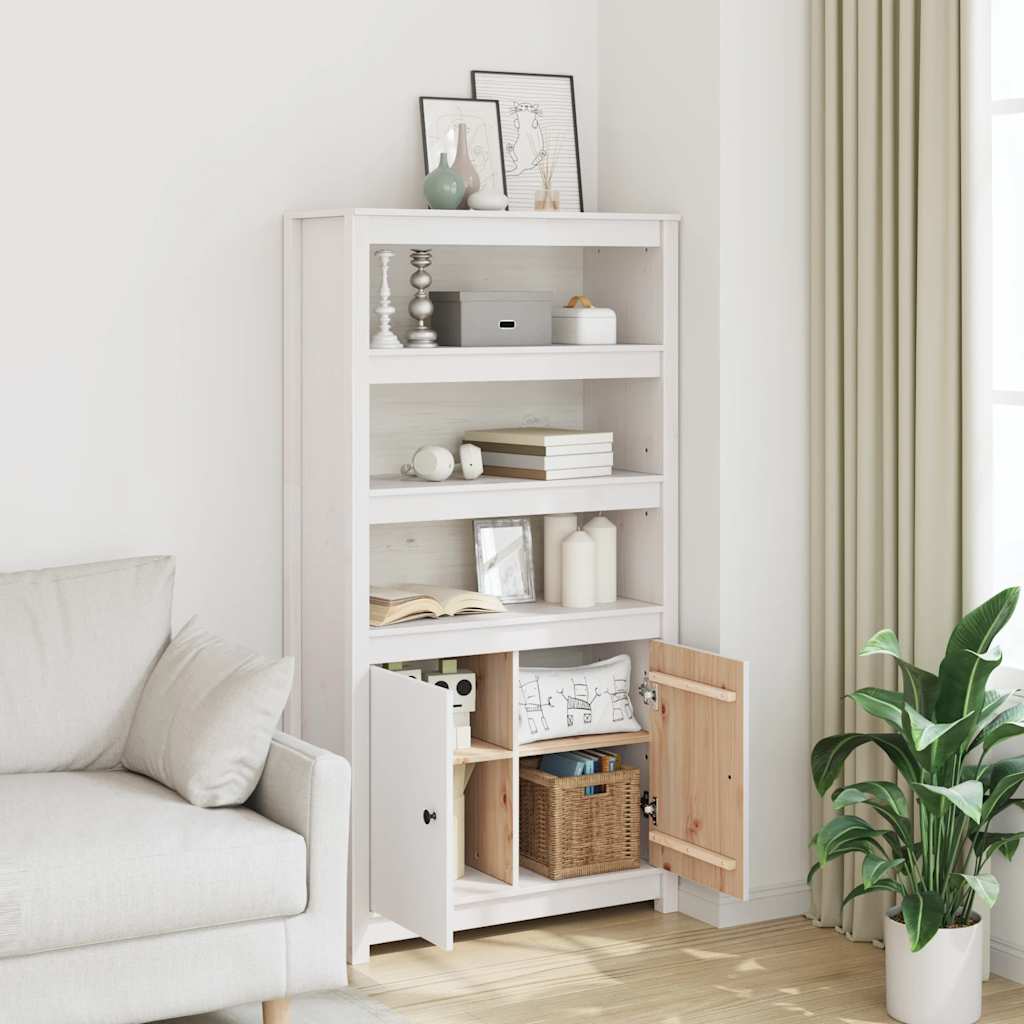 Vidaxl Cabinet, White, 80X35X154 Cm, Solid Pine Wood