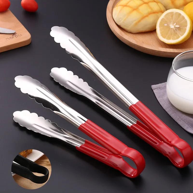 Stainless Steel Cooking Utensils Food Tongs Kitchens Accessories Pastry Folder Bbq Home Kitchen Anti-Scalding Handle Clip Garden