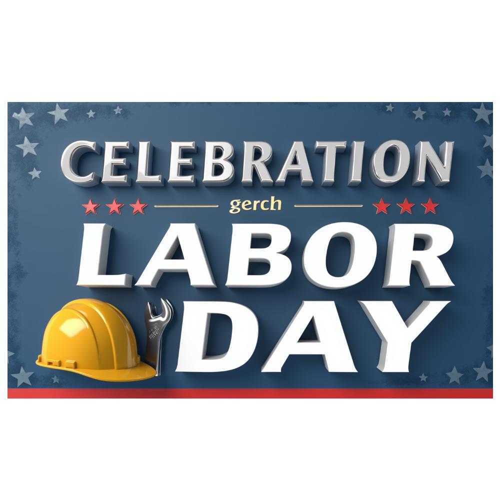 Workshop Celebration Banner Durable Material Construction Theme Colorful Stars Factory Decor for Outdoor Decoration