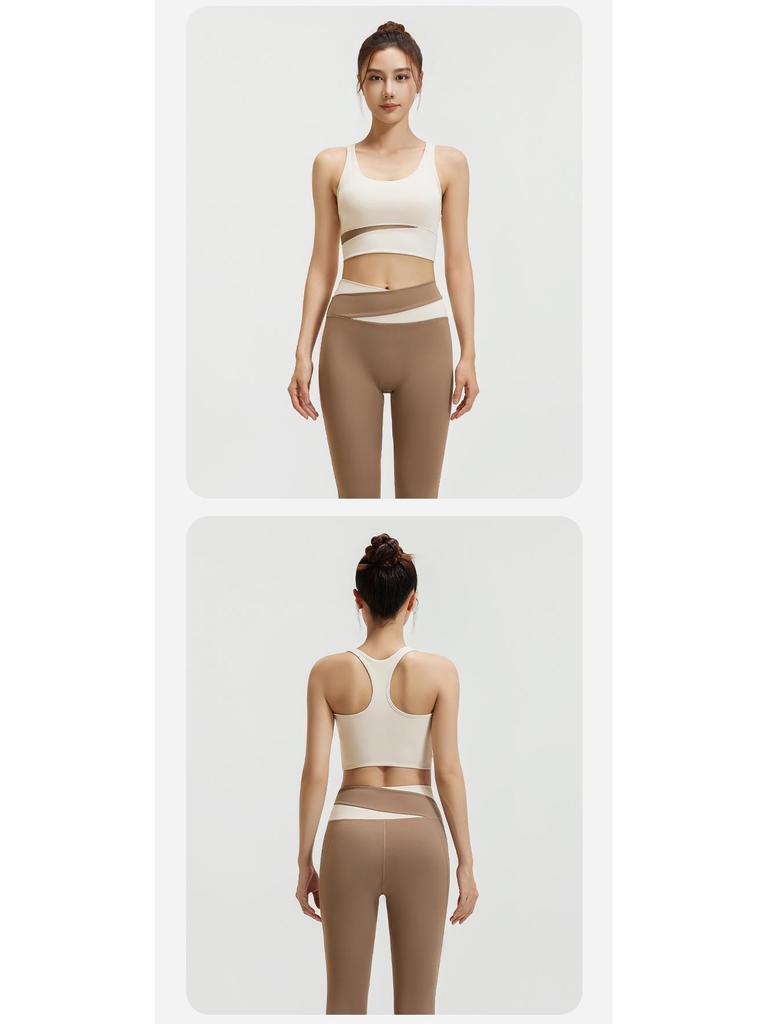 High Waist Tummy Control Shockproof Yoga Set: Tight Butt-Lifting, Nude-Feel Fitness Wear