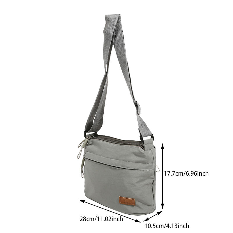 3 Main Pockets High Capacity Shoulder Crossbody Bag For Women multi-pocket Purse Polyester Handbag Suitable For Mothers Shopping