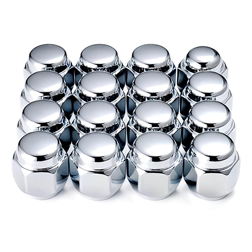 Suzuki Light "Genuine Type" 4 Hole Aluminum Wheel Nuts Chrome Plated 16 Pieces