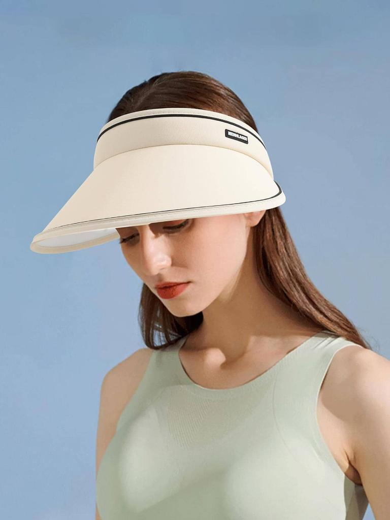 Summer New Fashion Visor Straw Hat Female Tassels Design Empty Top Outdoor Women Sun Caps