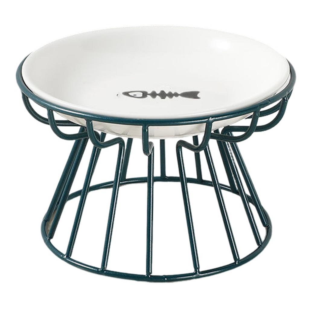 1pcs Ceramic Cat Food Bowl Wide  Safe Pets Water Food Bowls Non Slip Shallow Dish for Kitten Puppy Food Water Feeding