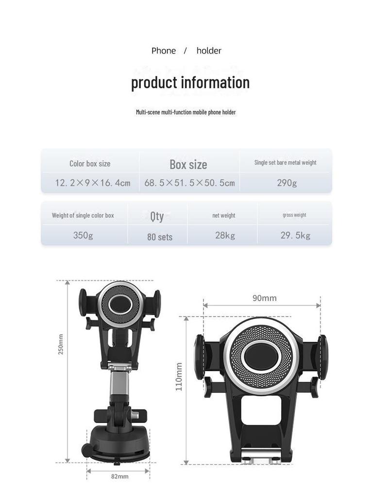 Drehbarer Handyhalter mit Saugnapf für das Auto mit Parkschild