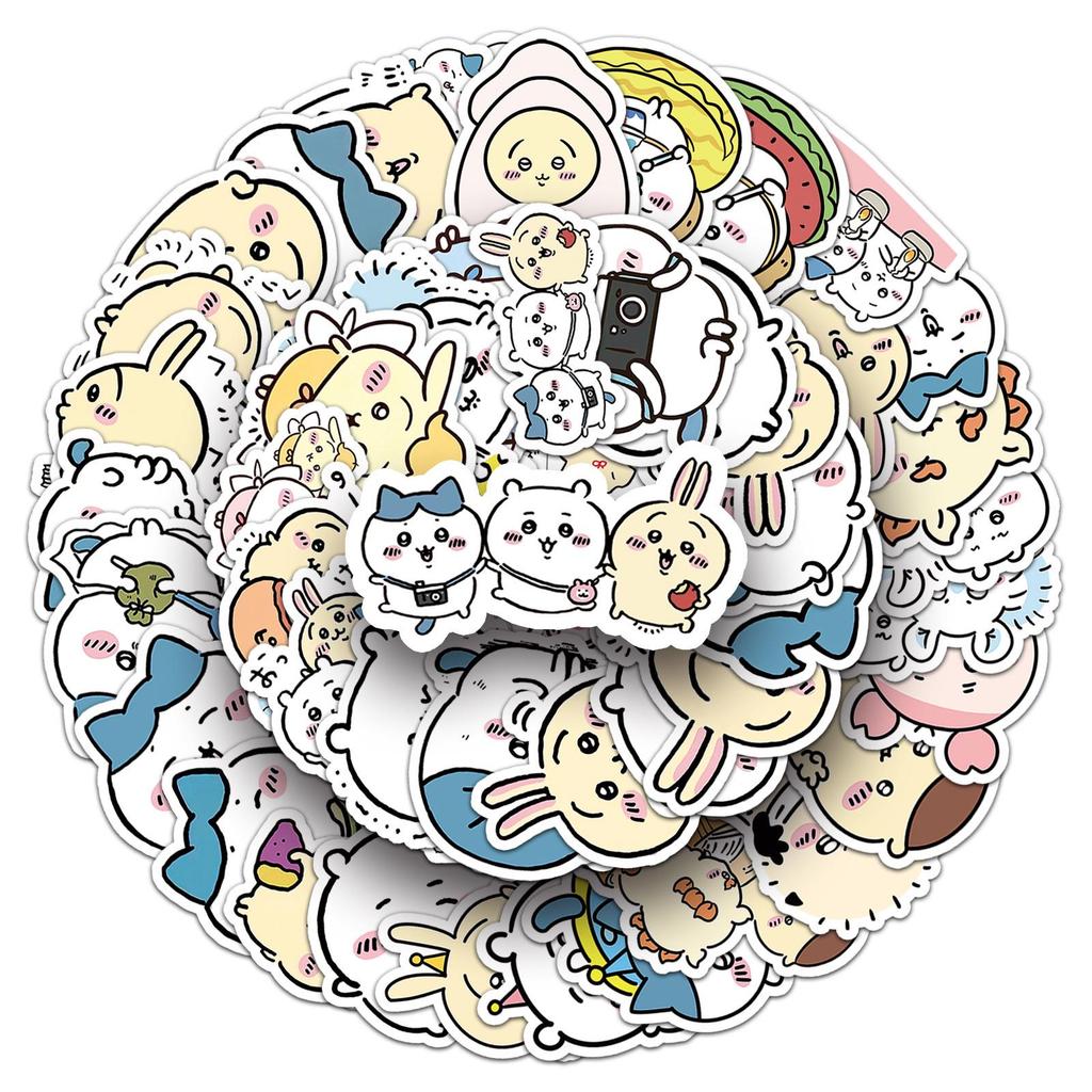 51 Chiikawa Graffiti Stickers: Cute Cartoon Usagi Chii Kawa Decorations for Guitar, Phone Cases