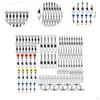 115Pcs Fishing Swivel Set with Interlock Snap Snaps Tackle Compact Stainless Steel Strong