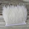 10 Meters Fluffy Colored Ostrich Feather Trim Ribbon 8-10Cm Natural Plumes Sewing Trimmings For Dress Clothing Decoration Crafts