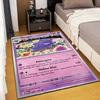 1PC Gengar Pokémon Cards Print Rug Carpet for Living Room Children Bedroom Mat Sofa Doormat Floor Rug Home Decor Anti Slip Mat