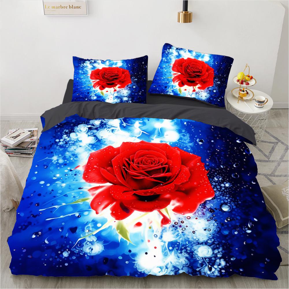 

Комплект постельного белья Rose Black Series Знаменитое аниме Комплекты пододеяльников Одеяло Постельное белье Твин Квин Кинг Односпальный размер Дропшиппинг Подарок EU Single 135x200cm