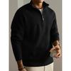 Mens Half-Zip Stand Collar Knit Sweater 2026 Fall Winter Vintage Preppy Casual Pullover