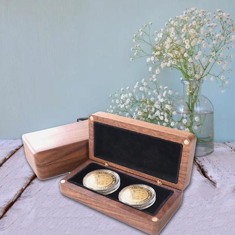 Sophisticated Elegant Wood Medals Display Storage Case with Protective Layers for Stylish Collectibles Organizarion