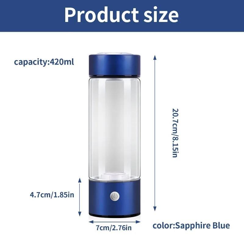 Wasserstoff-Flasche, Tragbarer Wasserstoff-Wasser-Ionisator-Maschinengenerator Wiederaufladbare Wasserstoffreiche Wasserglas Gesundheitsbecher