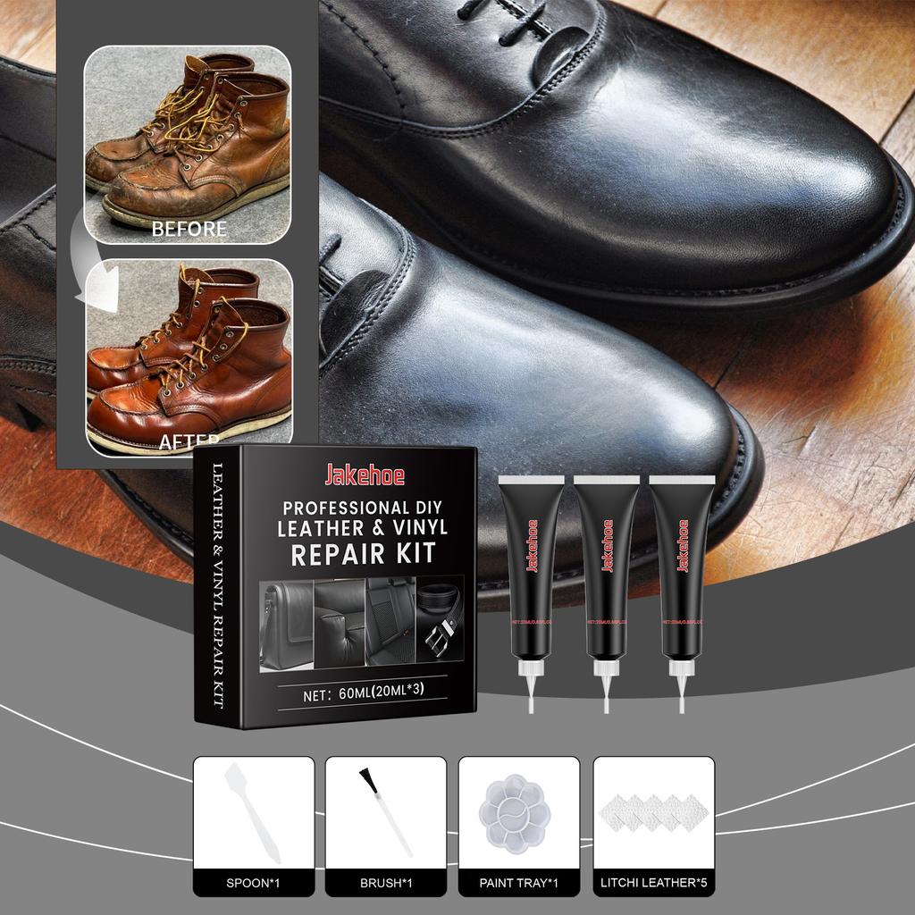Leather Repair Kit for Sofa Car Seats Furniture Scratch Fix and Color Restore Deep Moisture Protection with Match Tools 1 Set