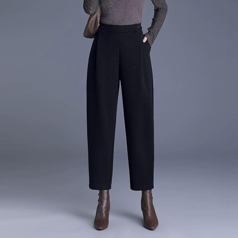 

Women s Wool Harem Pants - Casual Spring/Autumn Nine-Point Style XL / 110-122 Jin