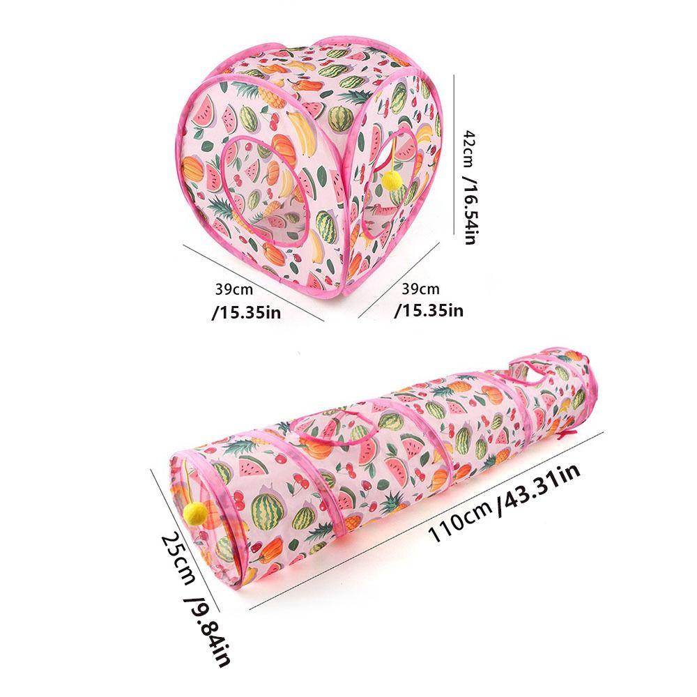 Foldable Cat Play Tunnel Printed Cat Channel Universal Cat Tent Nest  Small Pet