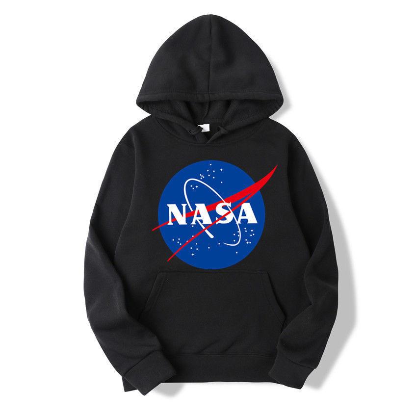 Trendy Nasa Hoodie Pullover Tops Unisex Hip-hop Skateboard Sweatshirts For All