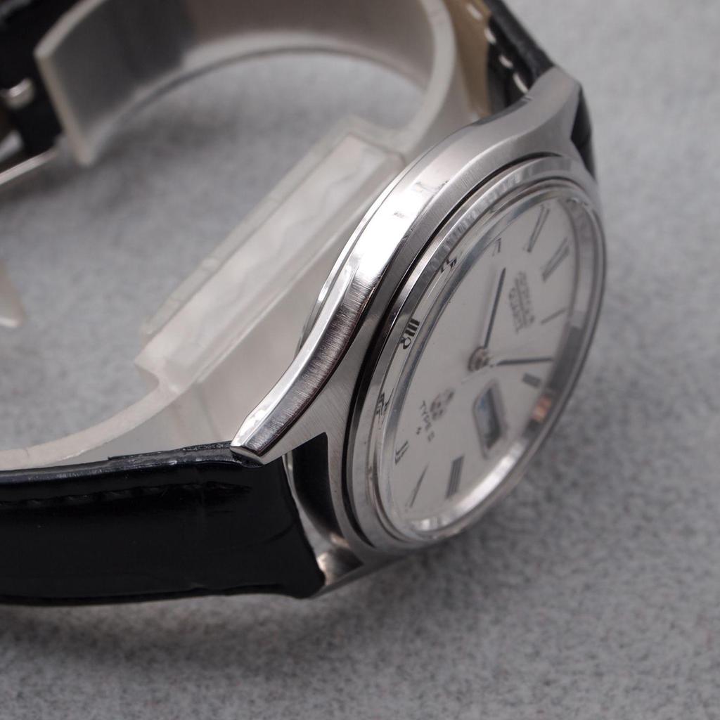 Used Overhauled SEIKO Type 2 Roman Sunburst 7546 Vintage Quartz