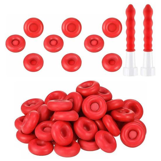 

20 шт., герметизирующая и консервирующая шапка из красного стекла, крышка с клеевым наконечником, защитный рукав для рта, бытовые принадлежности красный