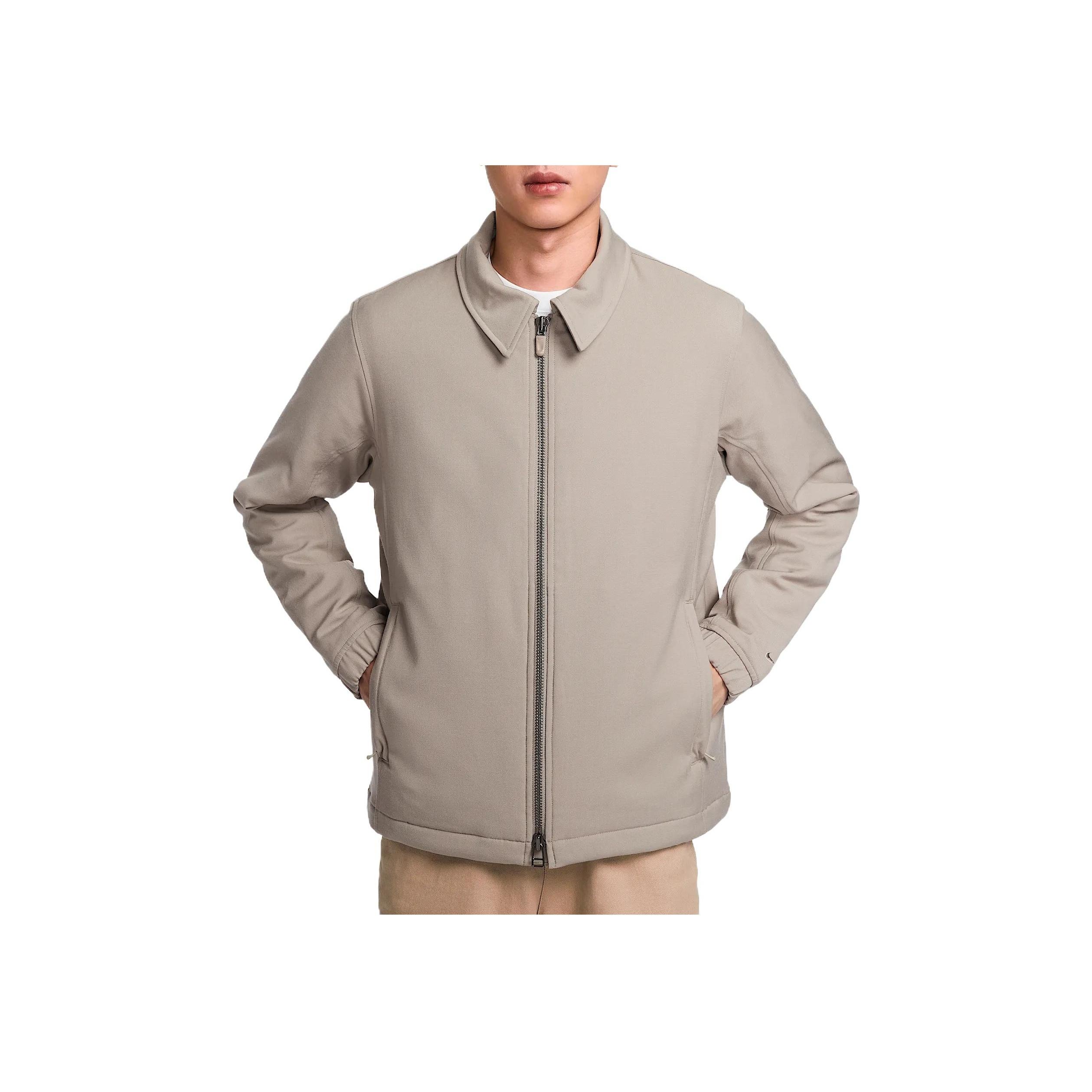 

Nike Swoosh Polo Comfortable Solid Color Long Sleeve Jacket Men Jackets Moon-Fossil HF6790-087 XXL