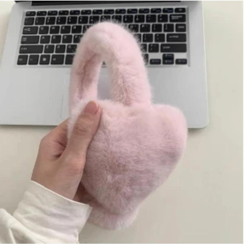 

Женские наушники-наушники с бантом Kawaii Heart Fluffy Ear Muffs Защита от холода Женские наушники-вкладыши Утолщенные плюшевые японские беруши для девочек JK