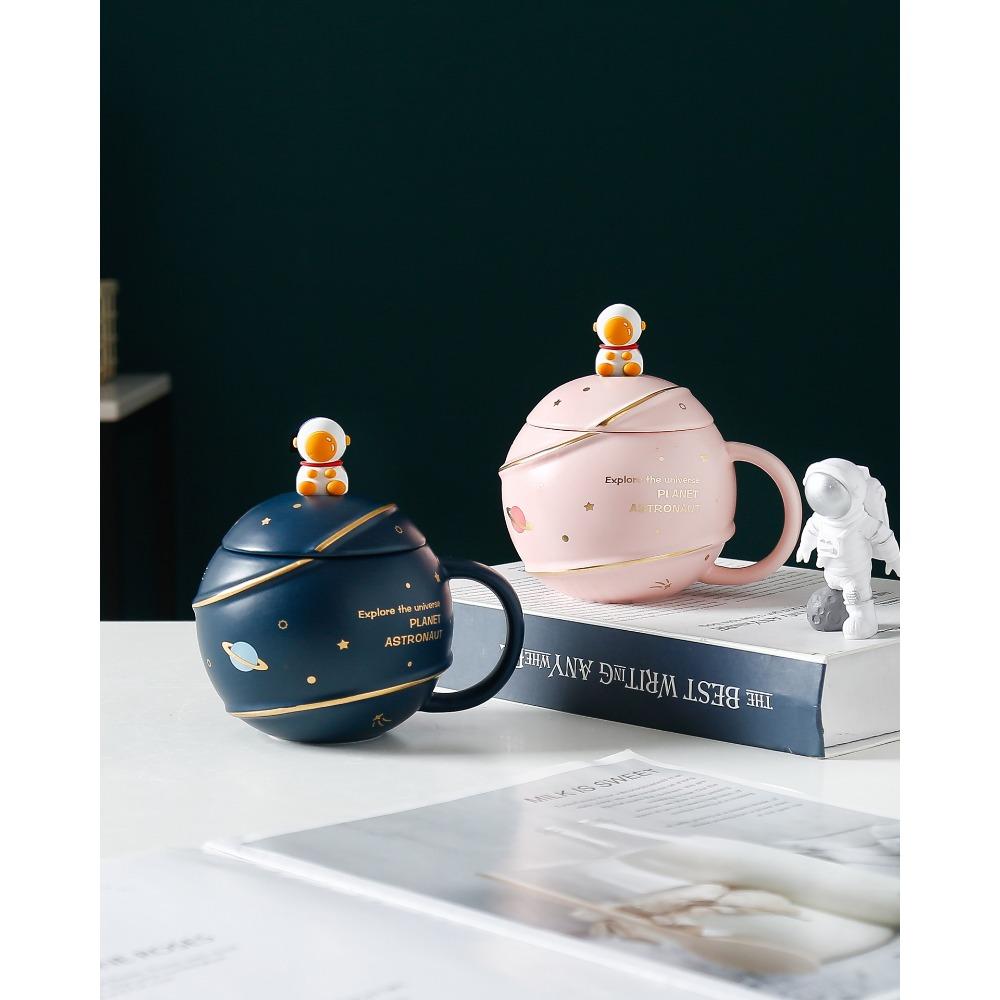 Kreativní hrnek Planeta Vysoce přesný keramický hrnek Hrnek pro pár Hrnek na vodu Astronaut Hrnek Vesmír Suvenýr Dárek Domov