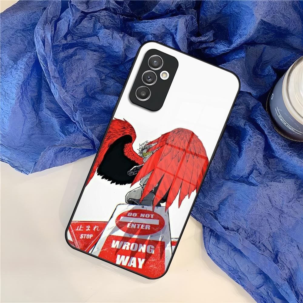 My Hero Academia Hawks Phone Case for Samsung S25 S24 S30 S21 S23 S20 S22 Fe S10 E S9 Note 20 Pro Ultra Plus glass Cover