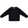 Jackets Men's Black Crew Neck Moderate Straight Fit AMJ25005-BK
