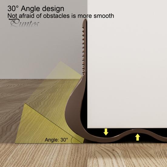 PVC Door Sweep Adhesive Cuttable Under-Door Weather Stripping Exterior Interior Door Seal Noise Dust Stopper Door Bottom Gap Filler Sealing Strip