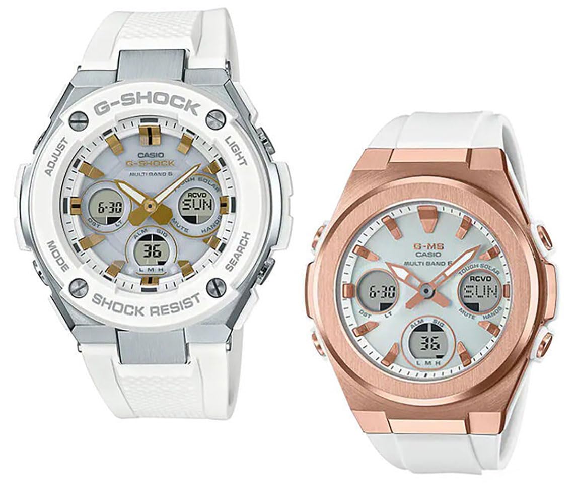 

[Casio] CASIO Pair Watch G-SHOCK G-Shock BABY-G Baby G Ana-Digi Radio Solar Genuine Pair Case Set of 2 GST-W300-7AJF MSG-W600G-7AJF Watch