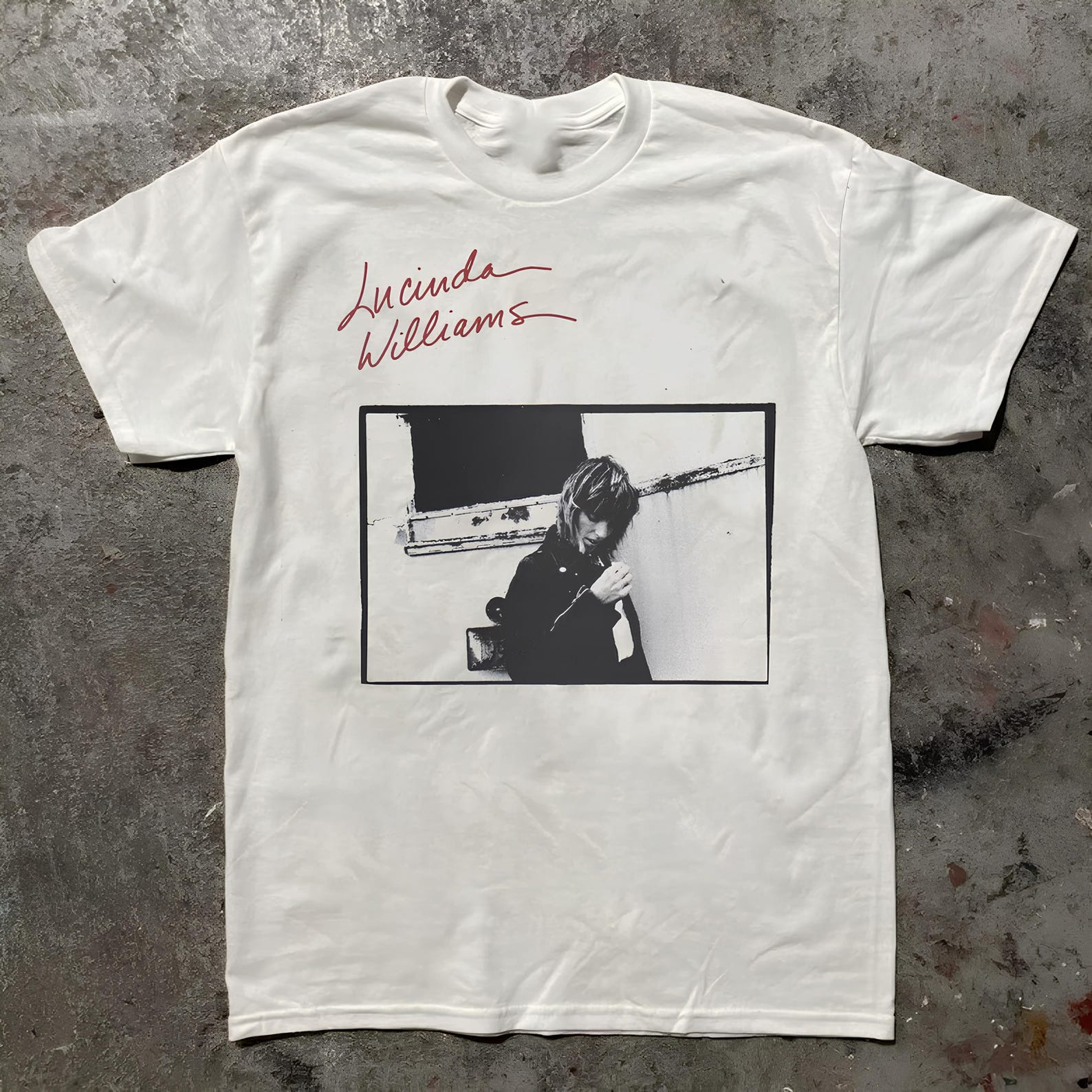 Lucinda Williams Collection reprint T shirt Size S-4X White Casual Gildan 5000 XL