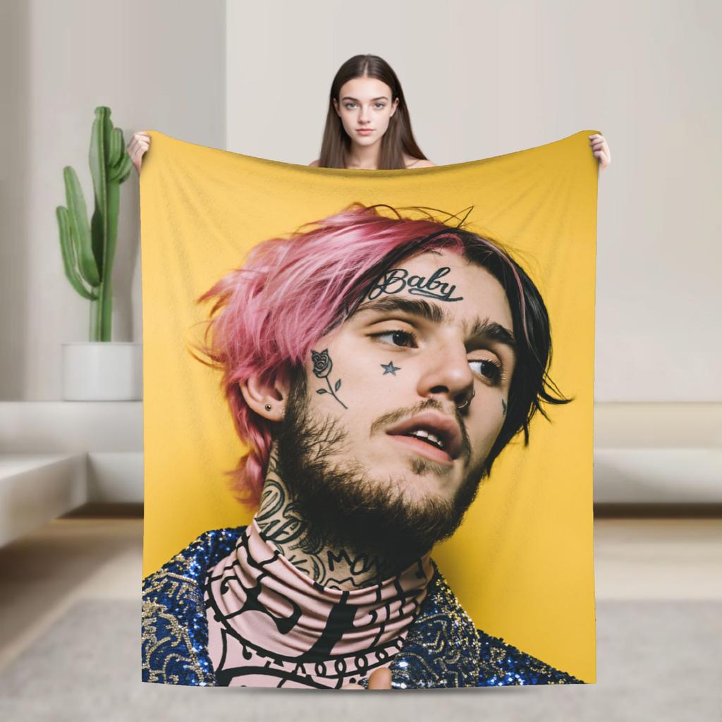 Lil Peep Love Warm Blanket American Rapper Travel Plush Bedding Throws Fluffy Couch Bed Flannel Bedspread Sofa Bed Cover