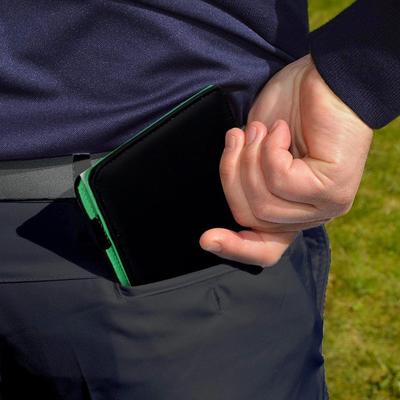 Golf Scorecard Holder Score Card Notebook with Pencil Loop PU Leather Yardage Book Cover for