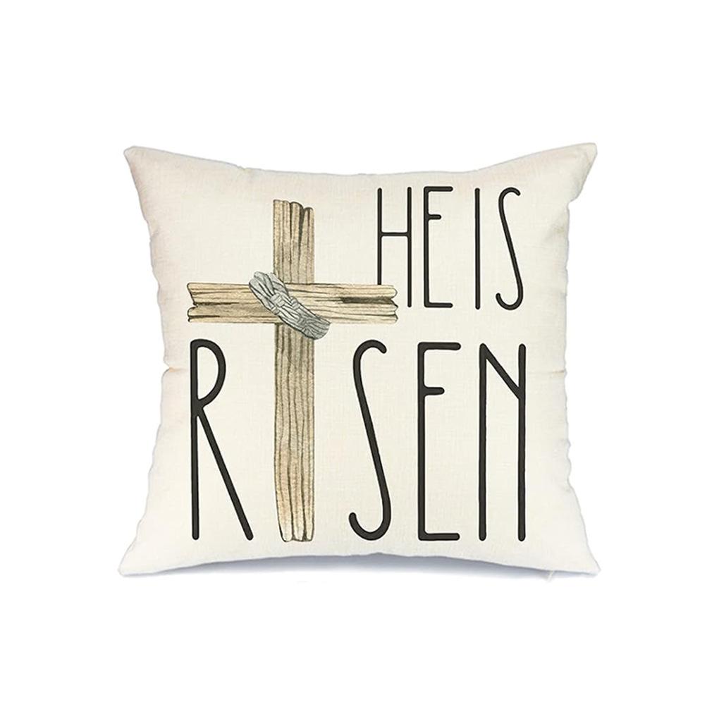Easter Watercolor Cross Pillow Cover Cozy Aesthetic Pillowcase for Bedside Couch Living Room Home Decoration