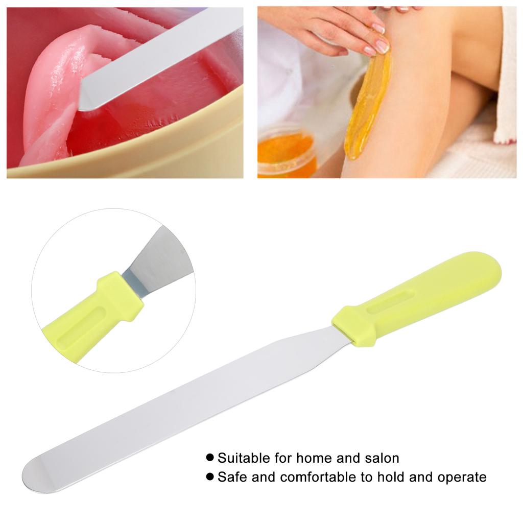Hair Removal Spatula 8 Inch Straight Stainless Steel Wax Adjustment Mixing Knife