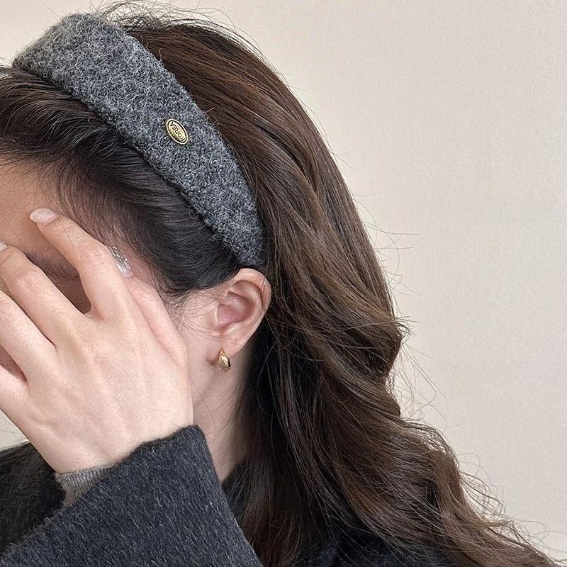 1Pc French Knitted Metal Headband with Versatile Knitting Design Daily Wear,comfortable To WearRetroElegantsuitableVariousStyles