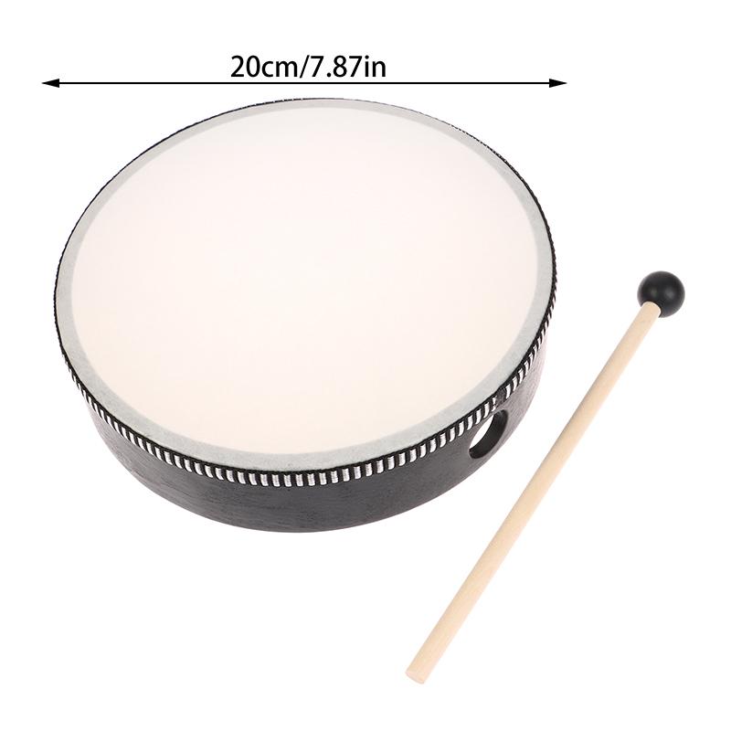 1Pc 4/6/7/8/9/10 Inch Wooden Frame Drums Hand Drum With Drum Stick Set Percussion Instrument For Kids Infant Enlightenment Tools