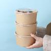 Disposable Kraft Paper Takeout Bowls with Lids
