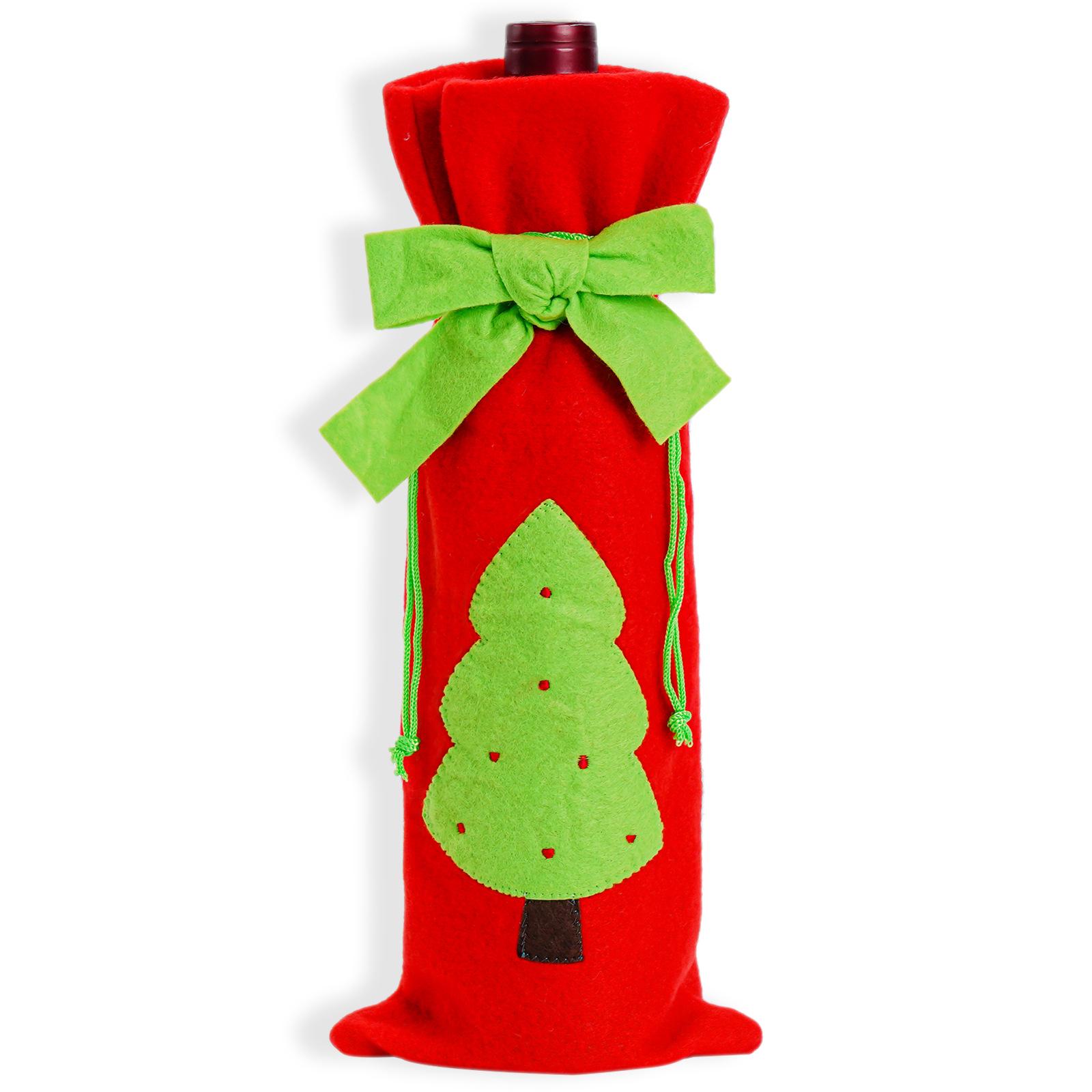 Christmas Wine Bottle Cover and Gift Bag - Festive Decoration Christmas Wine Bottle Cover