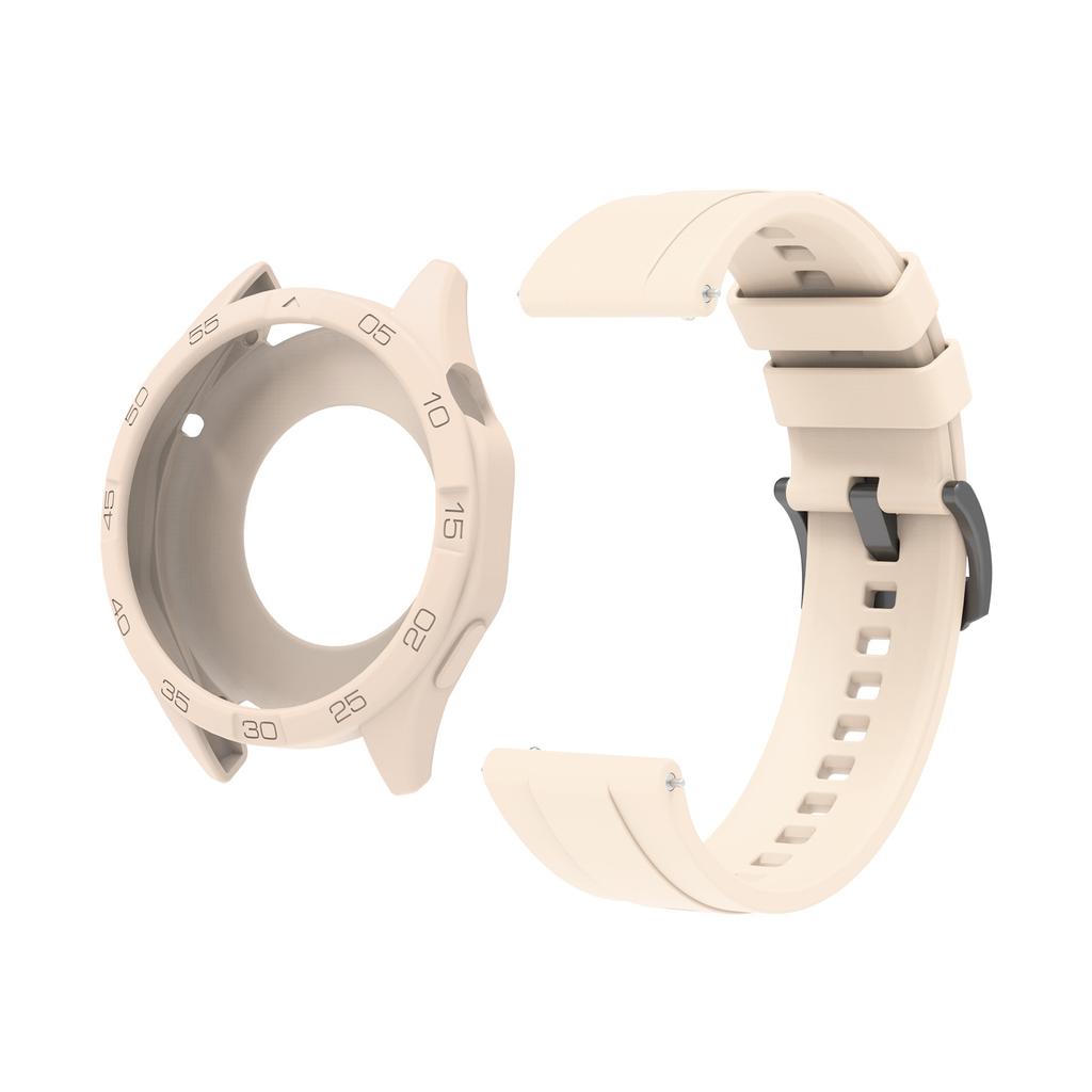 Huawei Watch GT4 GT5 GT6 46mm için Silikon Kılıf+Silikon Kayış