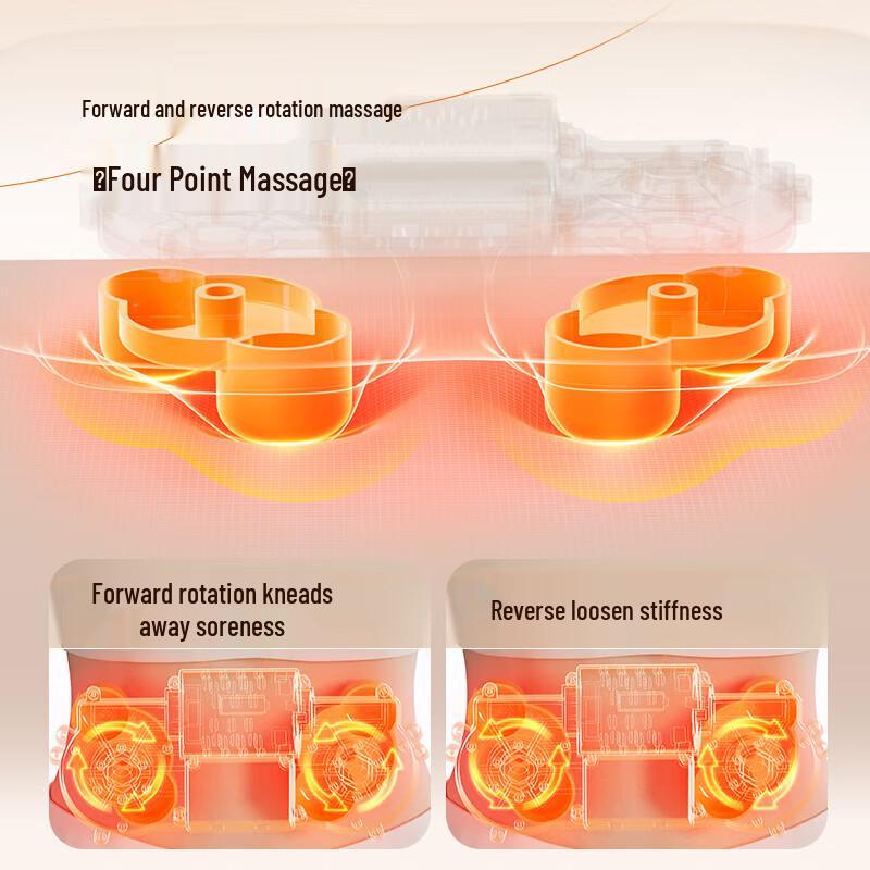AUX Neck & Shoulder Cervical Massage Pillow with Heat CN plug (adapter included)