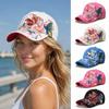 Breathable Floral Butterfly Embroidery Hat Adjustable Women Baseball Cap Curved Brim Hat  For Women